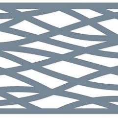 Decorative Lattice Designer Panel - Wave Pattern - Twilight Blue