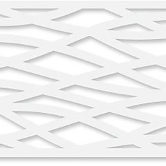 Decorative Lattice Designer Panel - Wave Pattern - White